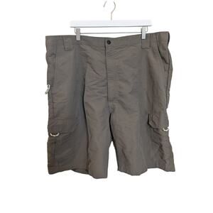 WRANGLER Men's Size 44 Lightweight Nylon Outdoor Hiking Shorts Gray
